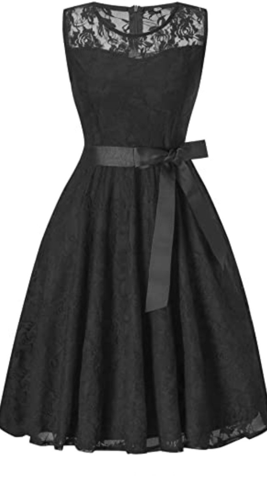 Black Lace Sleeveless Dress
